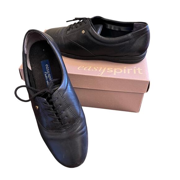 Easy Spirit Black Lace up Women's Shoe Esmotion Size 7 D Comfort Supportive Shoe - Picture 1 of 8